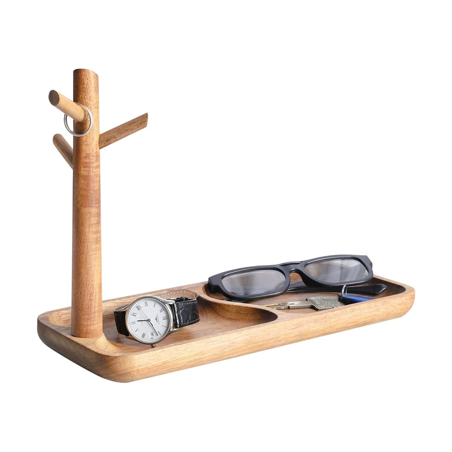 Wood Key Tray for Entryway Table / Acacia
