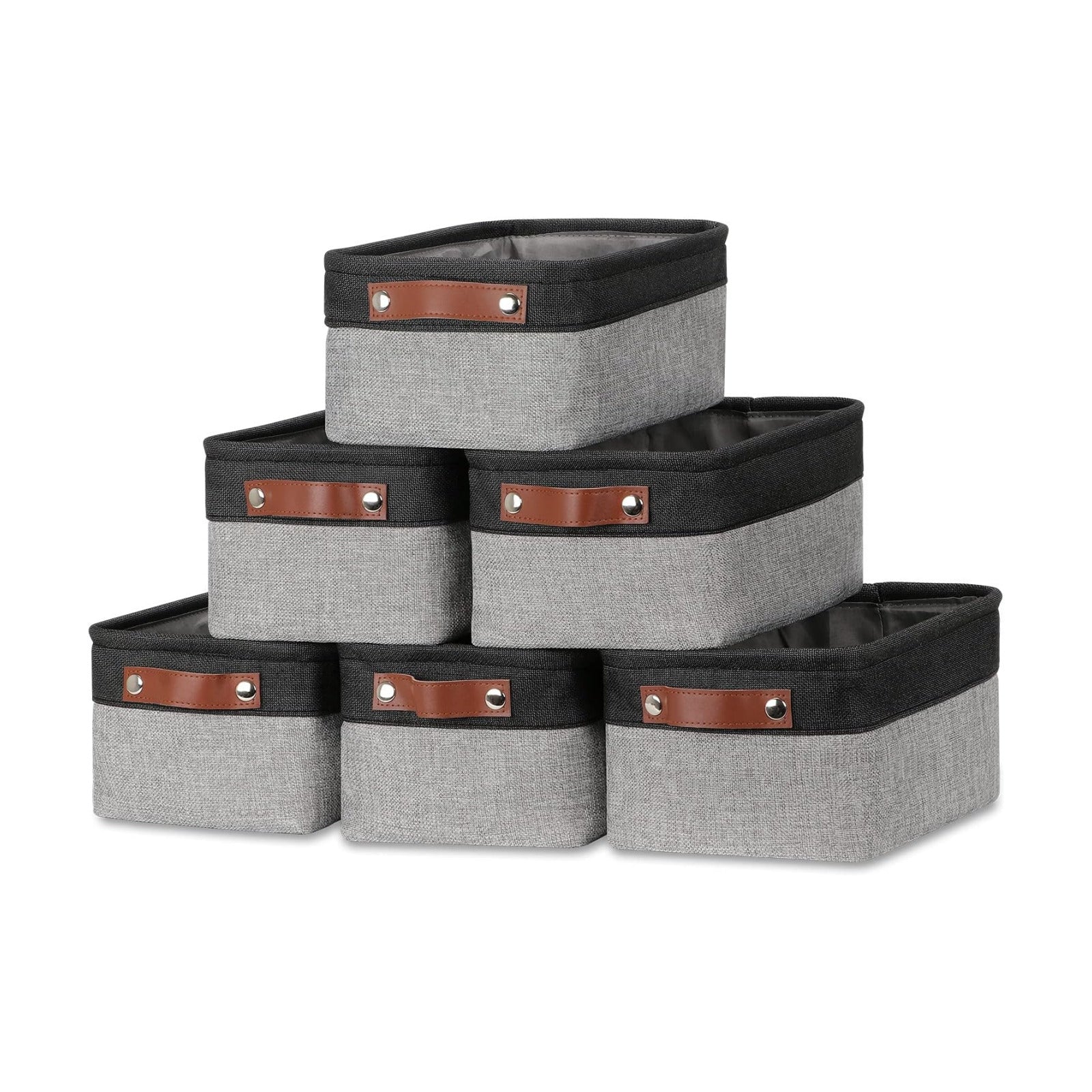 Small Storage Baskets / Black&grey / 11.8 x 7.9 x 5.1 / Small/6p