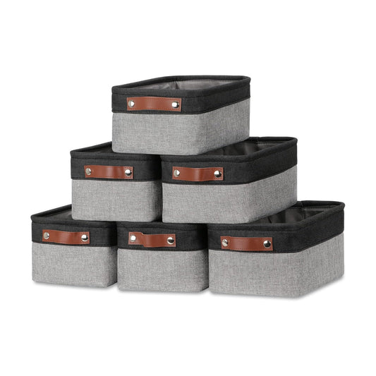 Small Storage Baskets / Black&grey / 11.8 x 7.9 x 5.1 / Small/6p