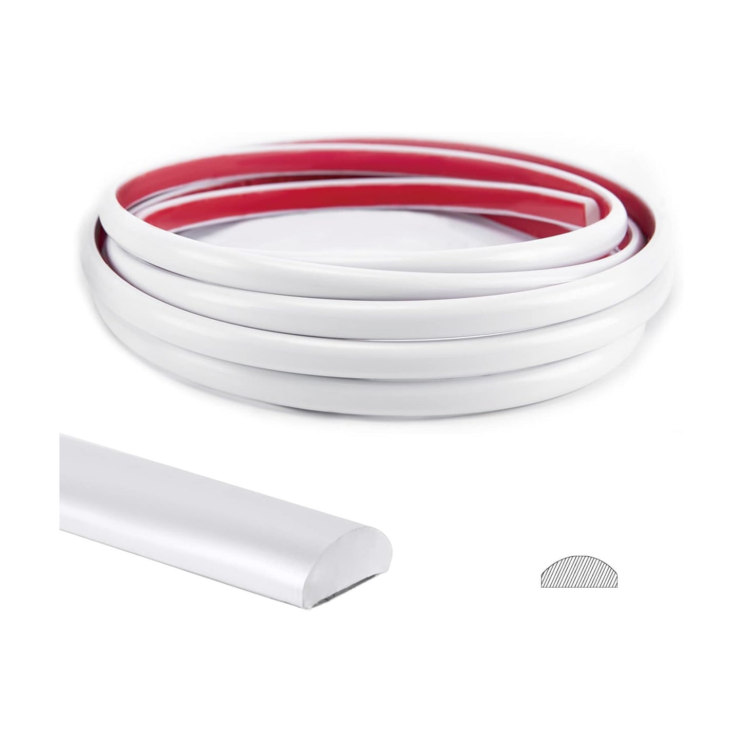 Peel and Stick Trim for Backsplash Tile Edge / 25 Feet / White / 25 ft