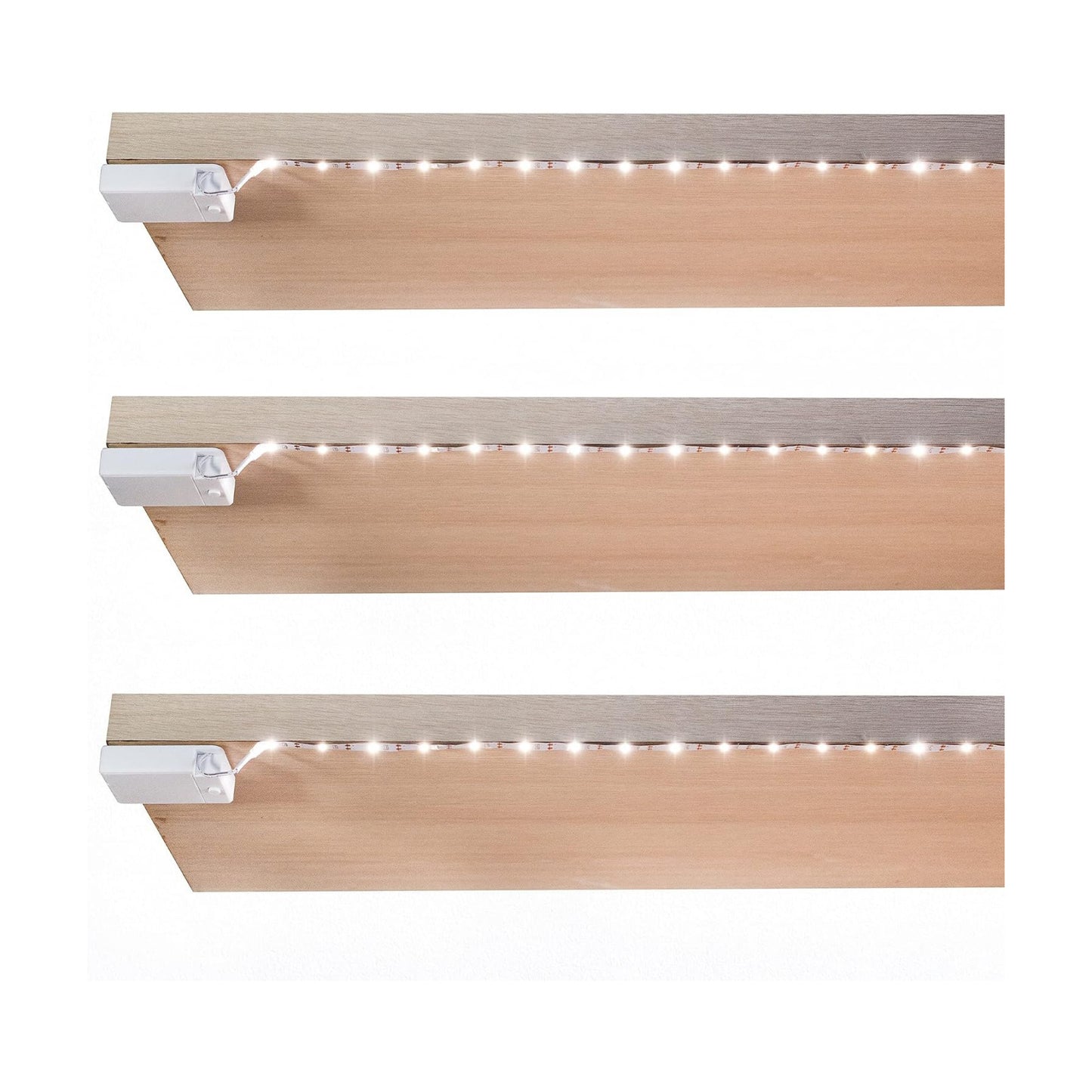 BestLuz Battery Powered LED Strip Lights, Wireless LED Strip Lights 40 inch x 3 Pack for Kitchen Under Cabinet