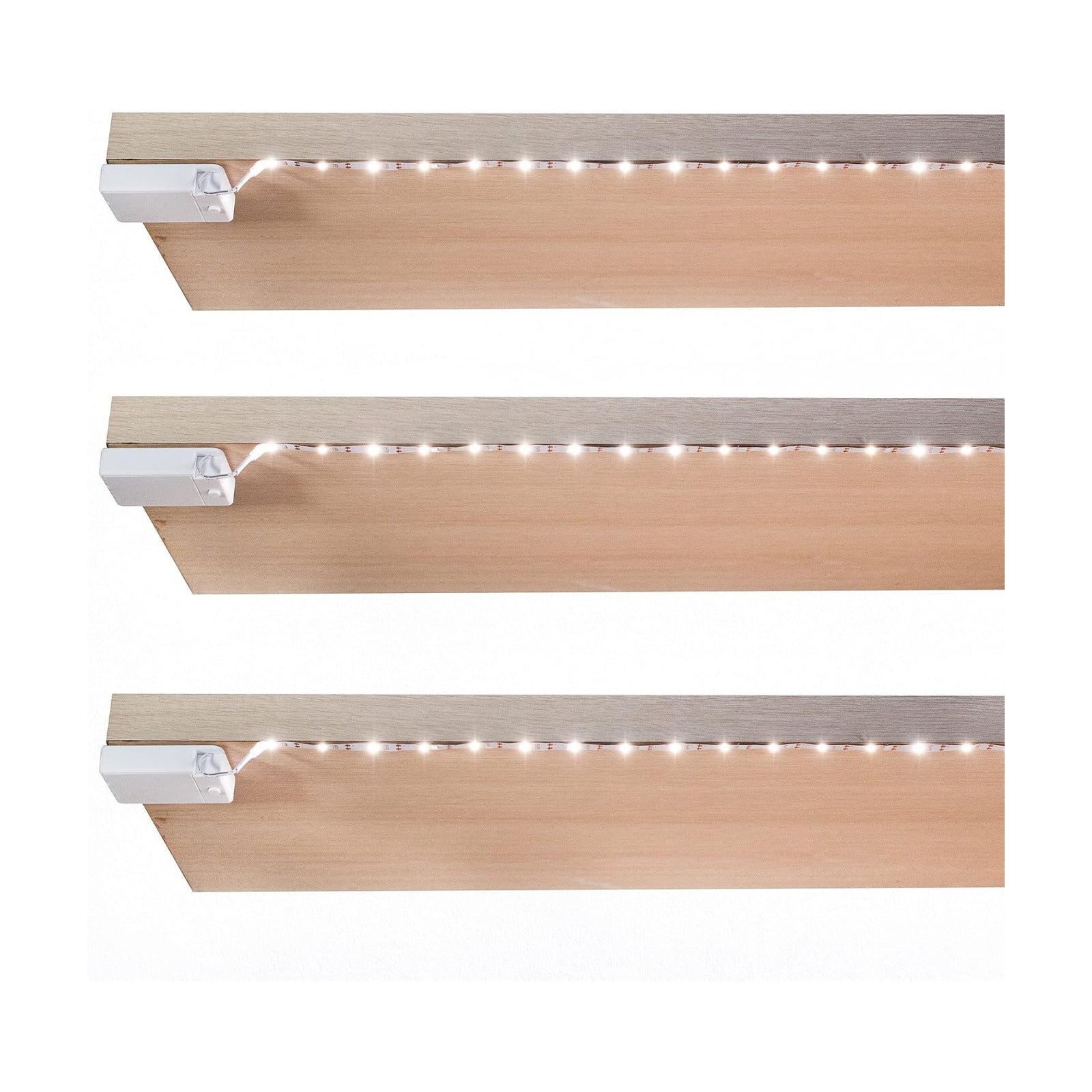 BestLuz Battery Powered LED Strip Lights, Wireless LED Strip Lights 40 inch x 3 Pack for Kitchen Under Cabinet