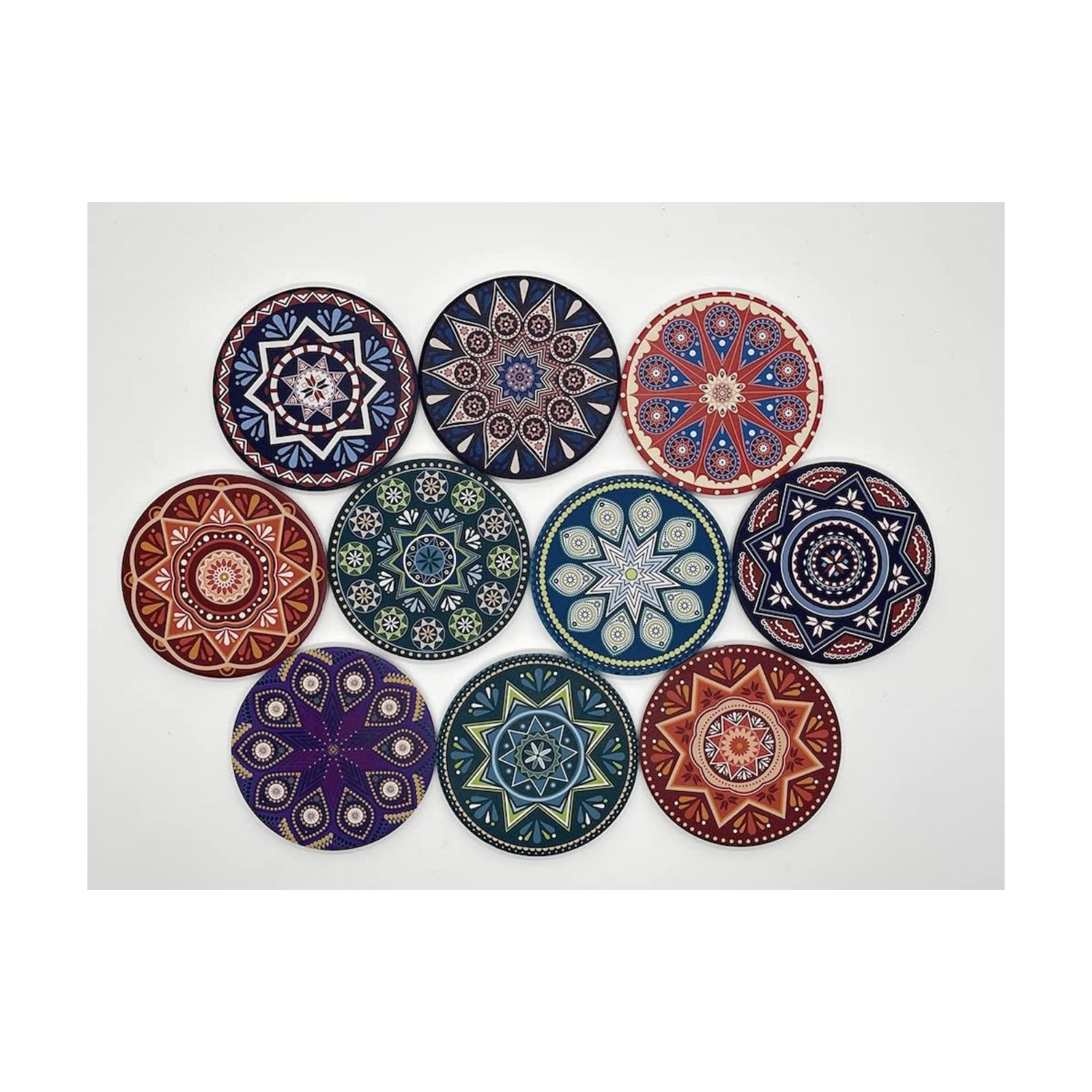 Absorbent Ceramic Stone Coasters for Drink / Set of 10