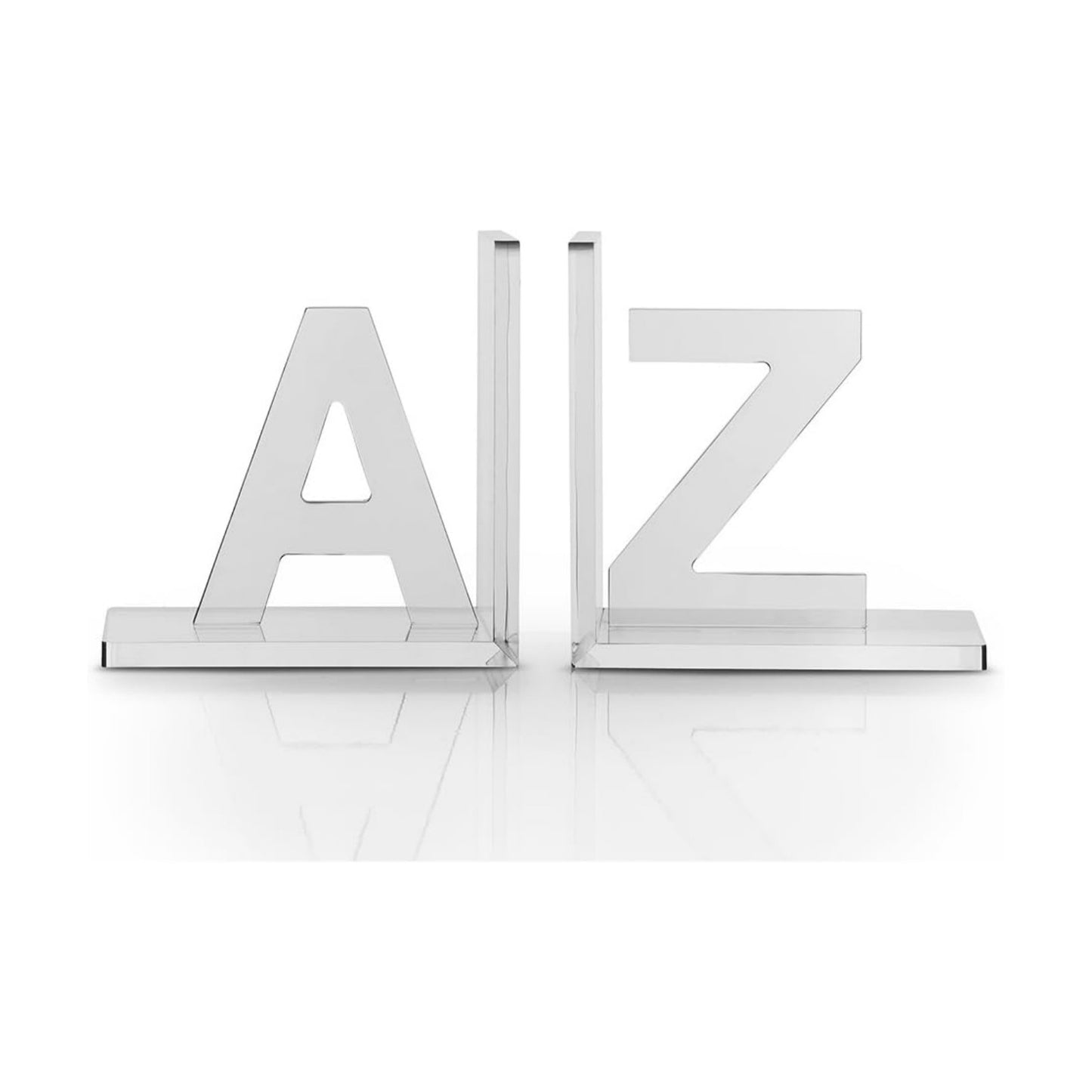 Vandue Luxe Crystal Acrylic Bookends A to Z