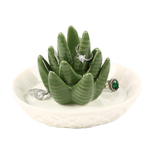 Ceramic Aloe Ring Holder / Cacti