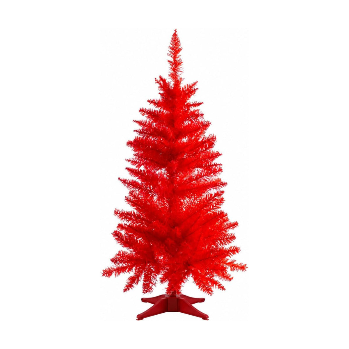 3FT Red Artificial Small Christmas Tree Mini Tabletop Decor