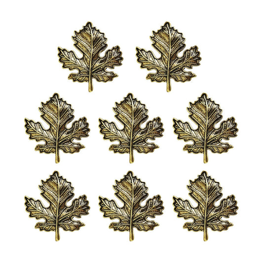 STMK Maple Leaf Napkin Rings, Vintage Alloy Napkin Holder for Fall Thanksgiving Day Theme Party and Autumn Table Decoration (8)