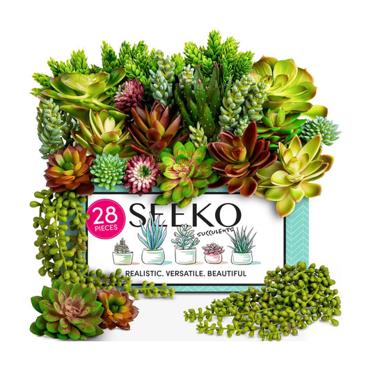 Succulents Plants Artificial Realistic Fake Succulents Faux / Set of 28