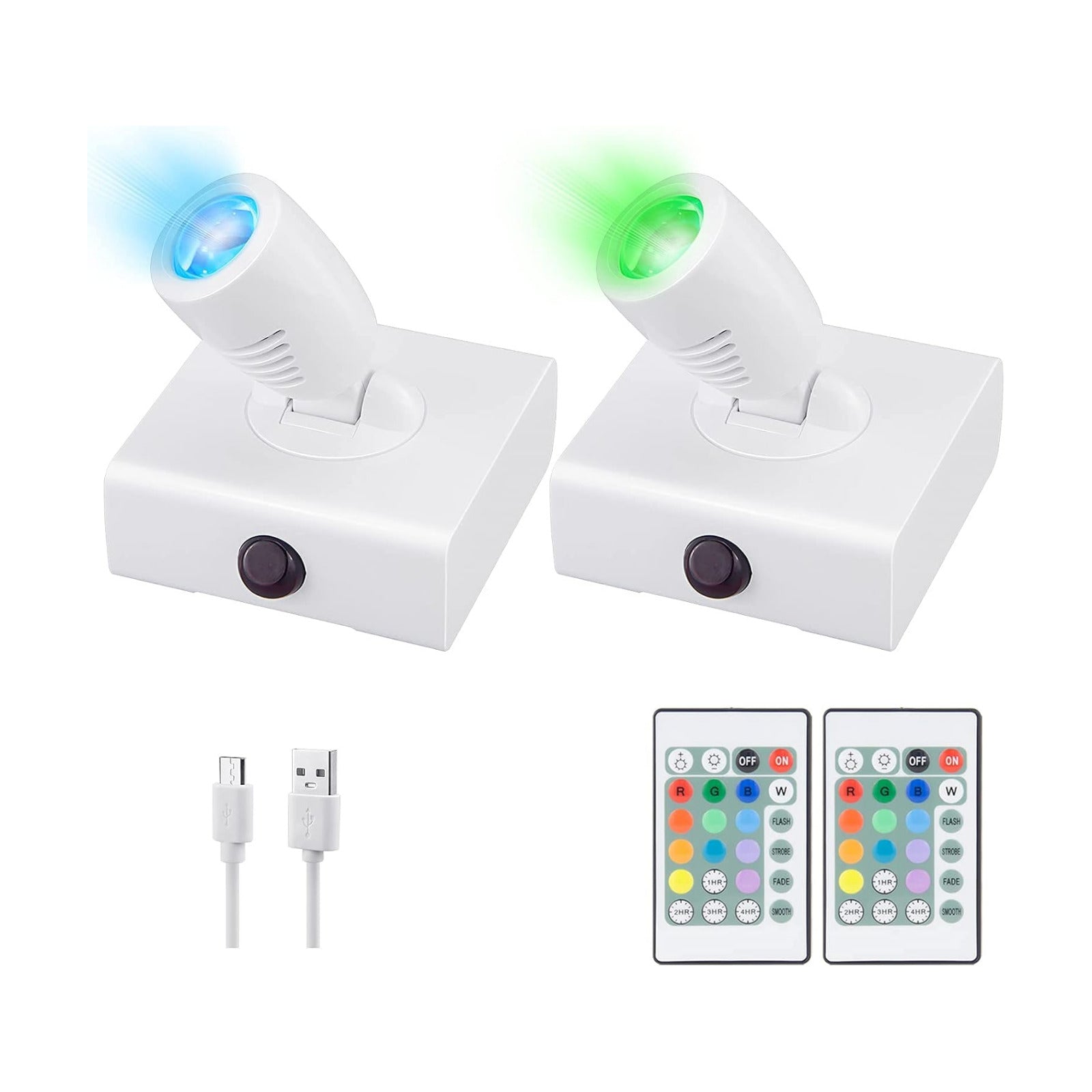 Wireless LED Spotlight, Wall Picture Lights,12 Colors Changing Accent Artwork Lighting, Picture Light for Paintings
