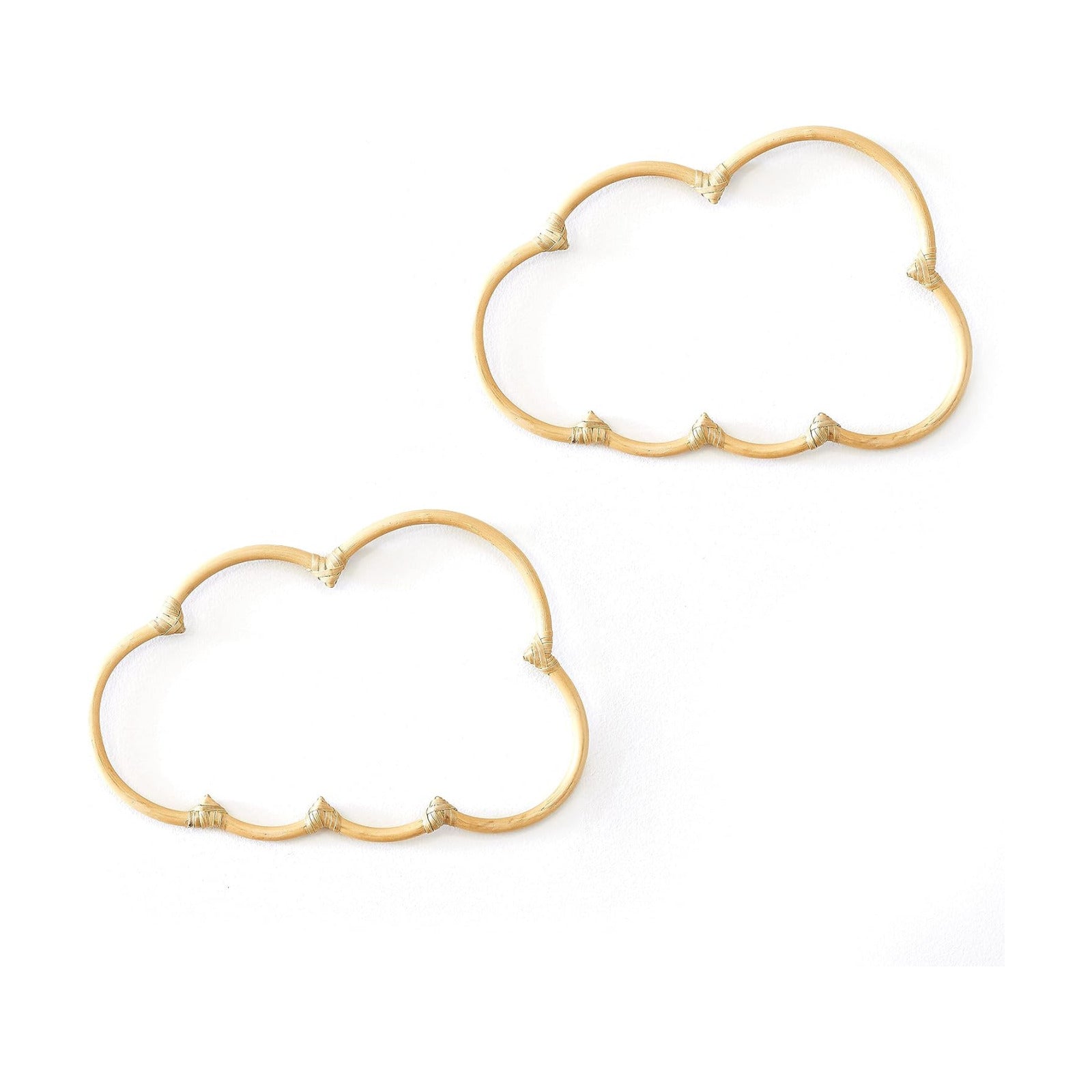 Rattan Cloud Decorations / Set of 2