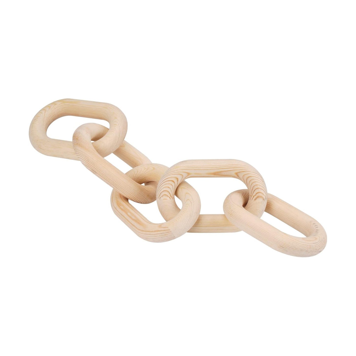 5 Link Chain Decor Hand-Carved Wooden Aesthetic Crafts / Natural