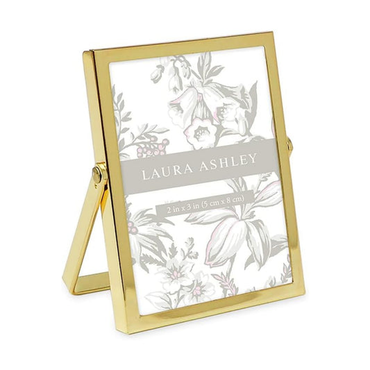 Flat Metal Picture Frame / 2 x 3 / Vertical / Gold