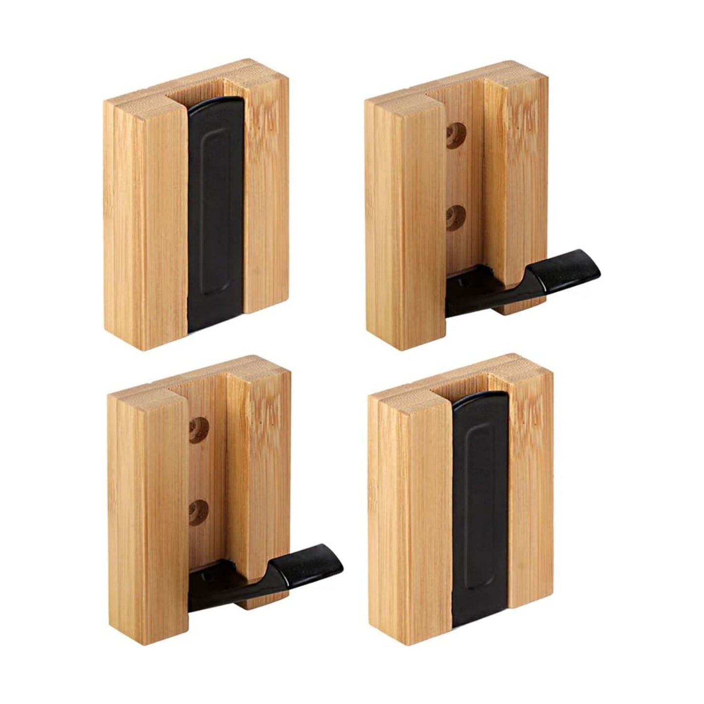 Wooden Wall Hooks Wall Mounted Wall Hooks / Set of 4