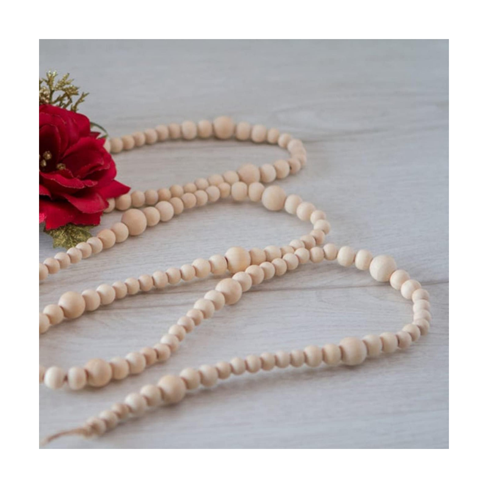 Wooden Bead Garland / Size-2 / 7.2 Inch