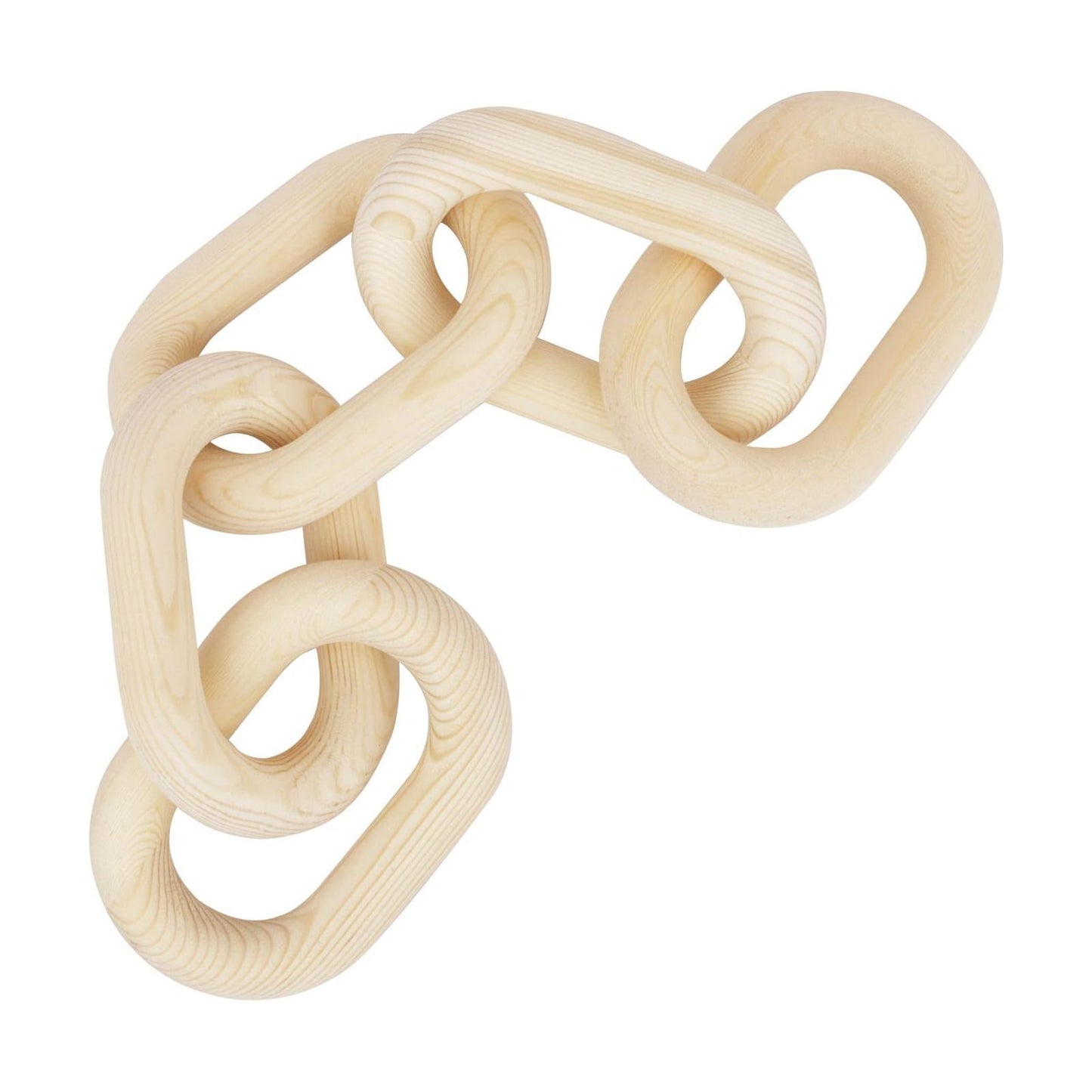 Wood Chain Link Decor / Natural-5 / 22"D x 3.9"W