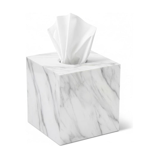 Tissue Box Cover Holder Tissue Box Holder Bathroom Vanity Nightstand Bedroom / Marble / Square