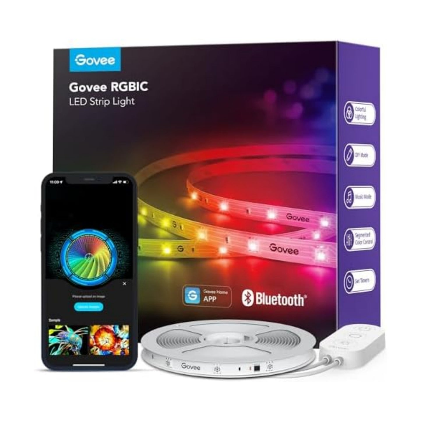 Govee 32.8ft RGBIC LED Strip Lights, LED Lights for Bedroom, APP Control