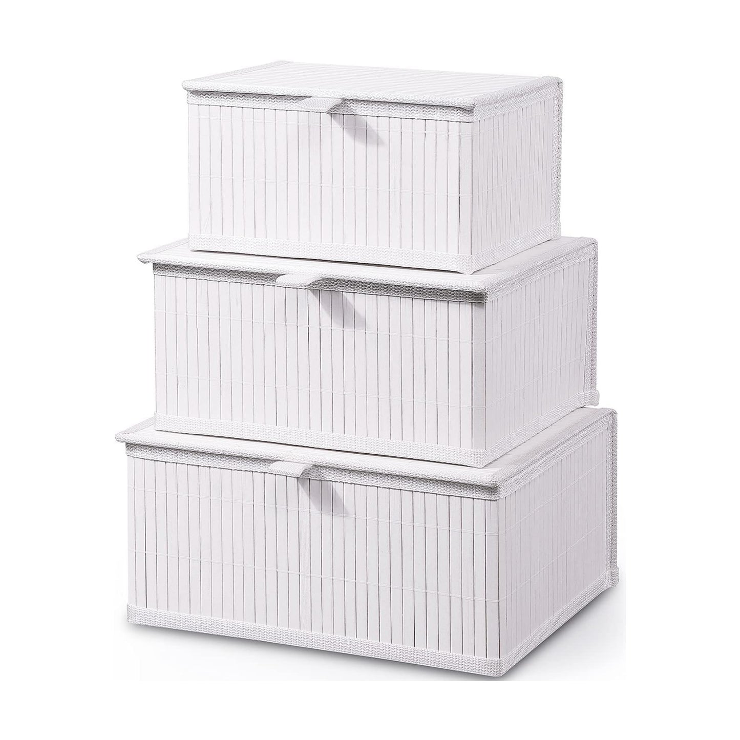Woven Lined Storage Basket / Pure White / Set of 3