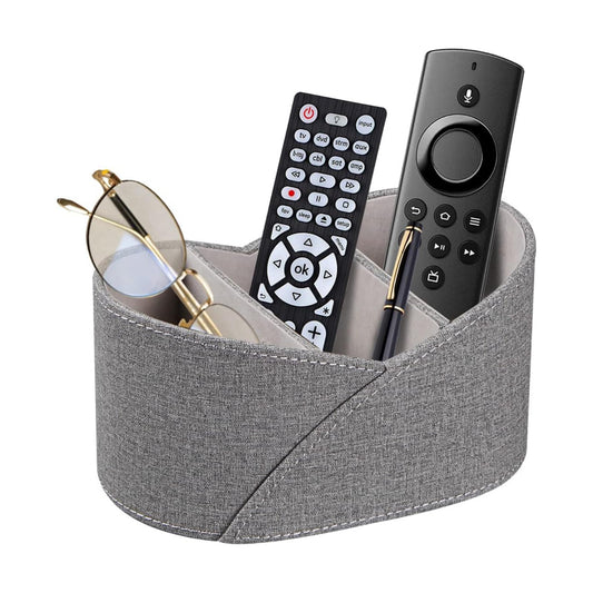 PU Leather Remote Control Holder / Remotes Holder / Grey