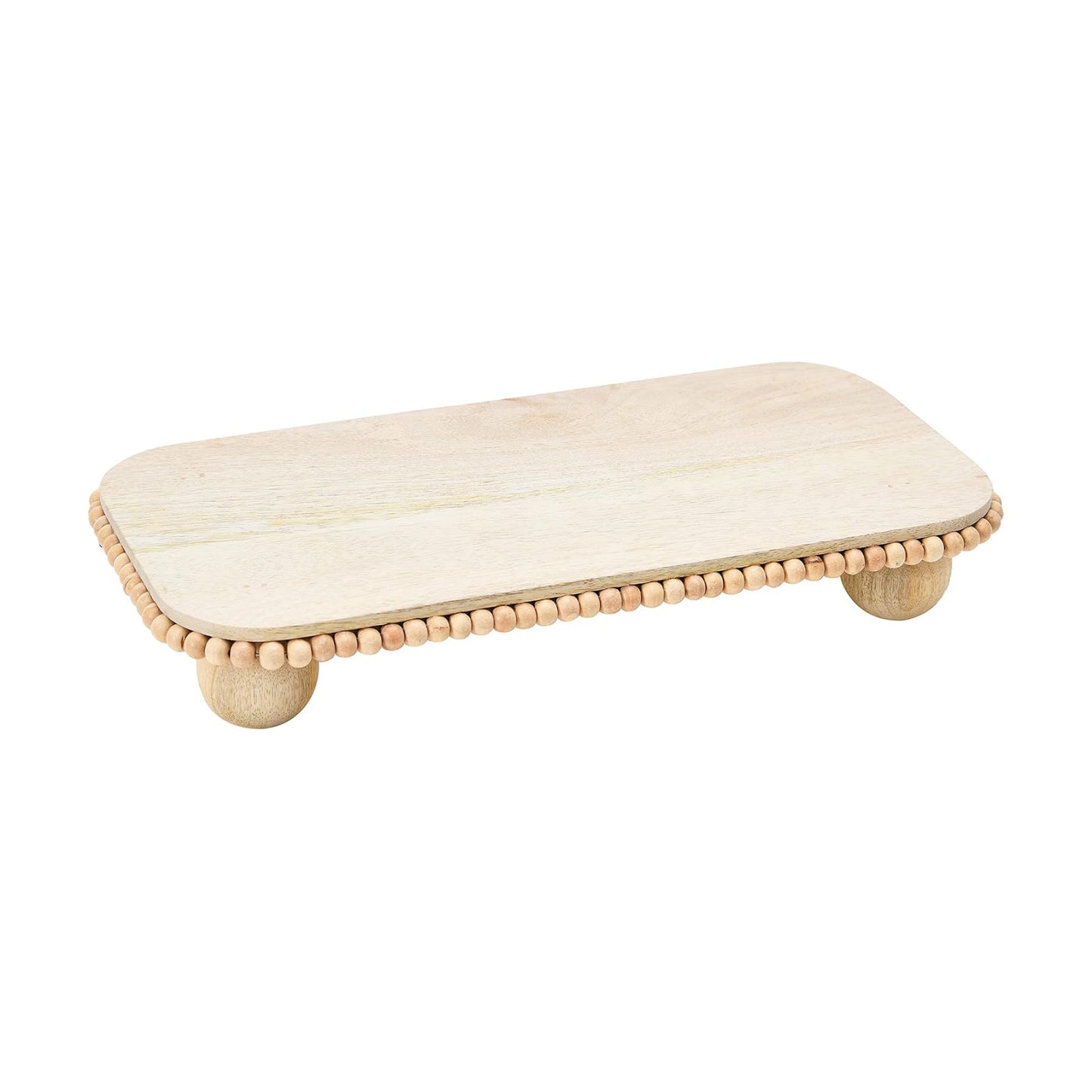 Modern Footed Serving Tray/Decorative Wood Pedestal for Dessert Table / Natural