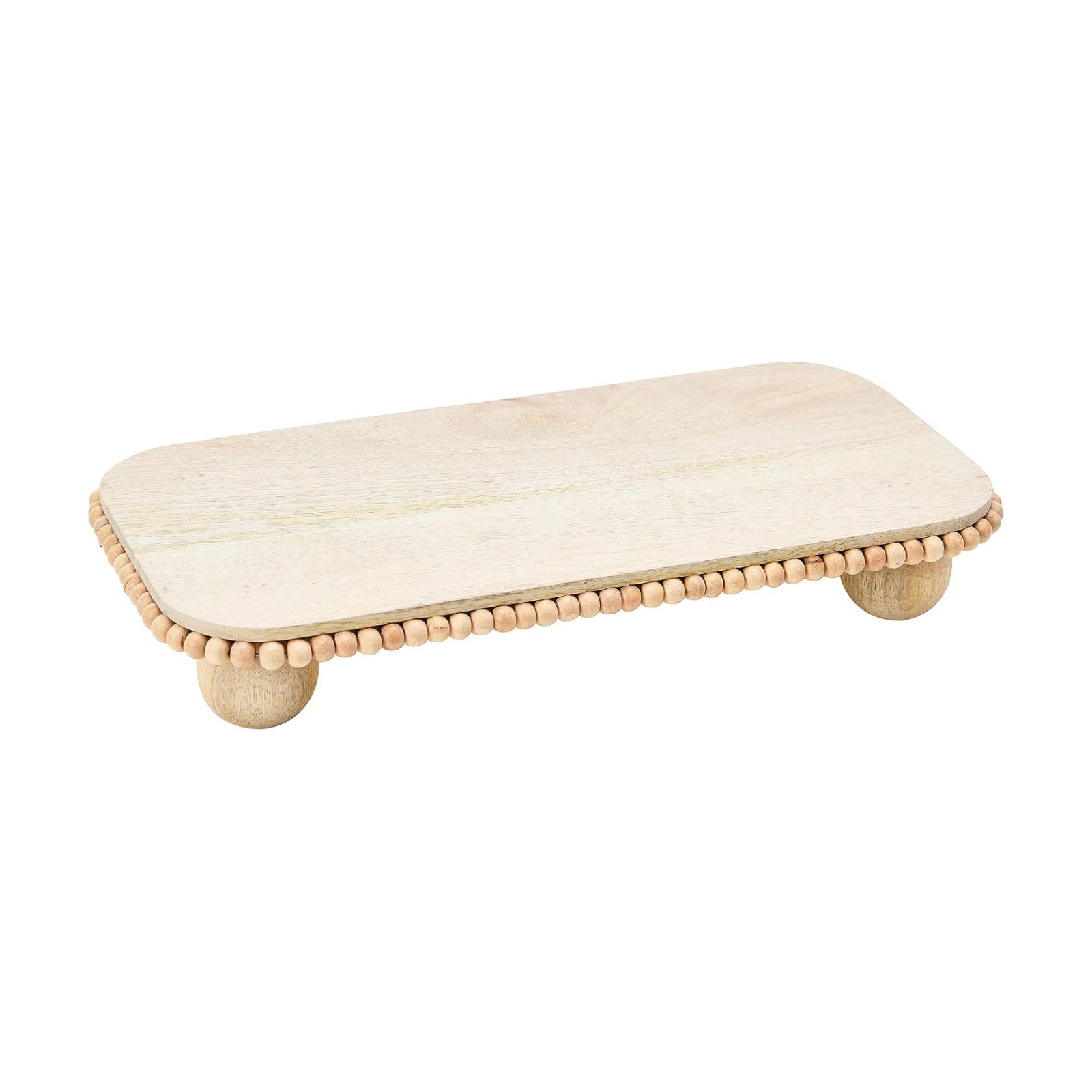 Modern Footed Serving Tray/Decorative Wood Pedestal for Dessert Table / Natural