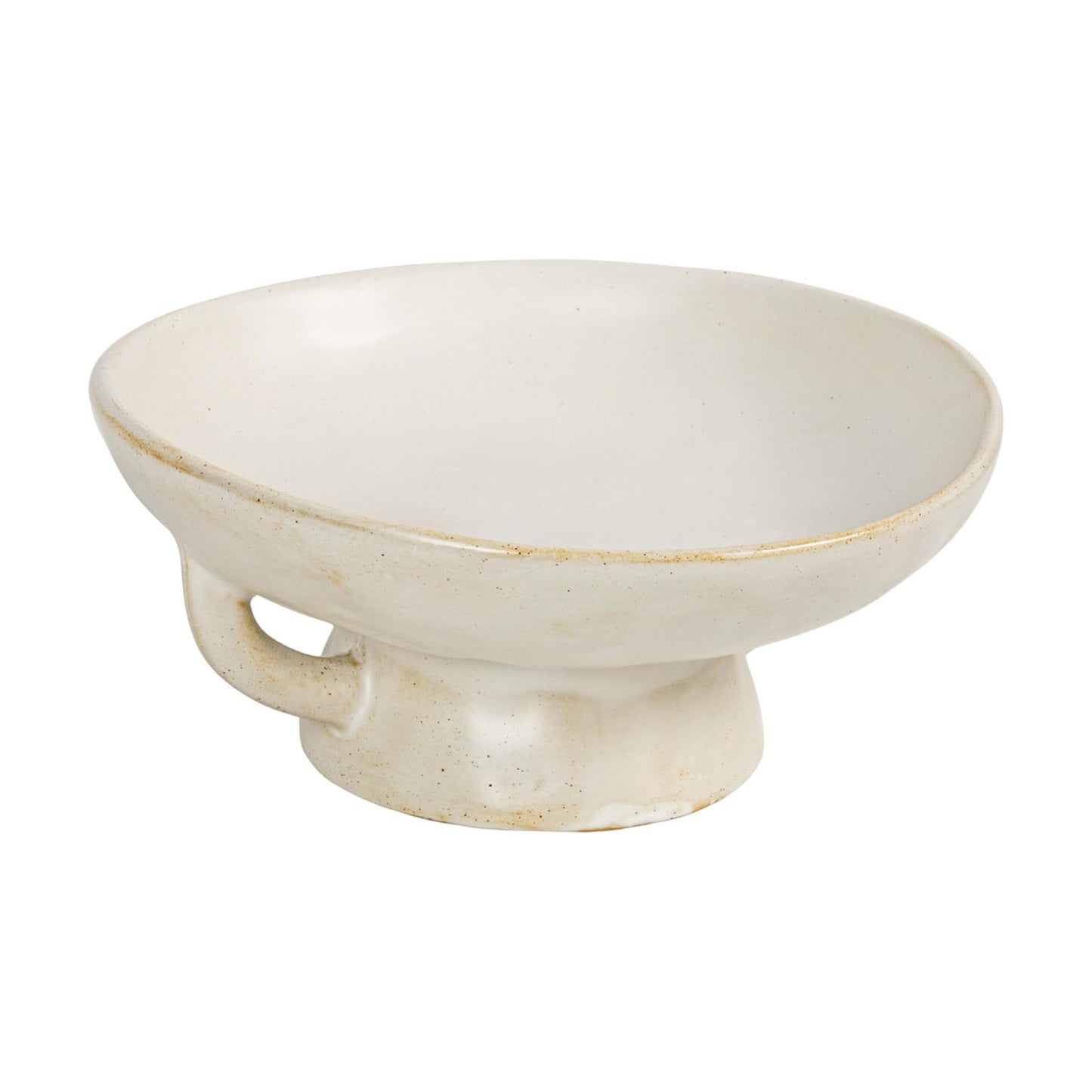 Stoneware Bowl w Reactive Glaze / White / 8.0" Round x 3.75" Tall