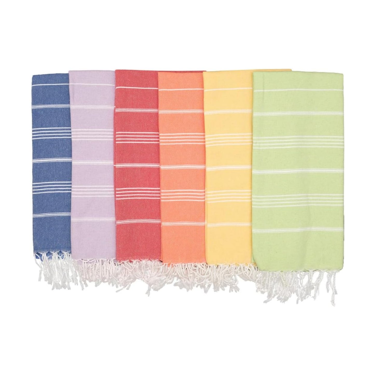 Turkish Beach Towel Oversized 39x71 Set of 6 | 100% Cotton Turkish Bath Towels Sand Free Quick Dry Towel Extra Large