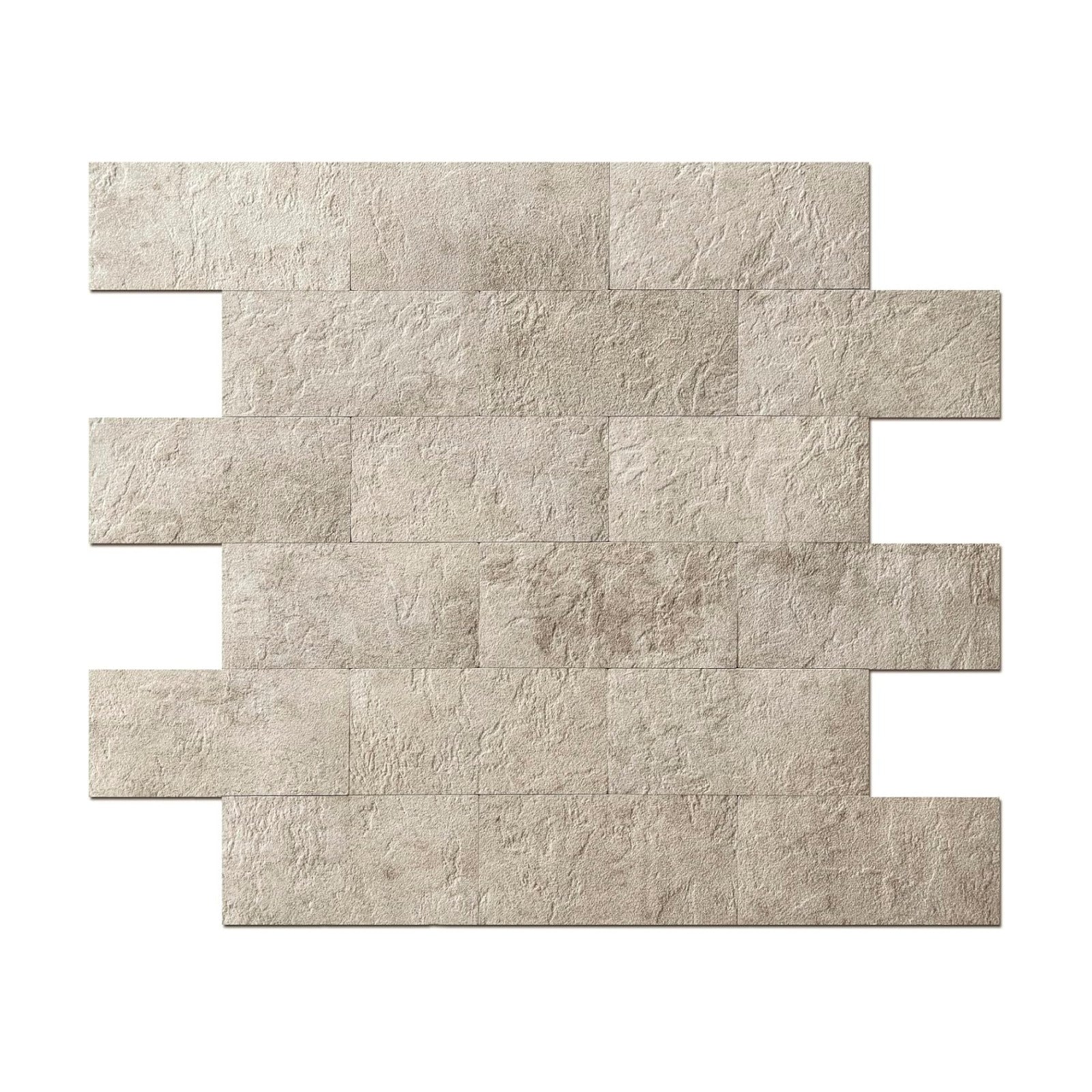 Stick on Stone Tile / Stone Beige / 11.3 x 13.5 / Set of 10