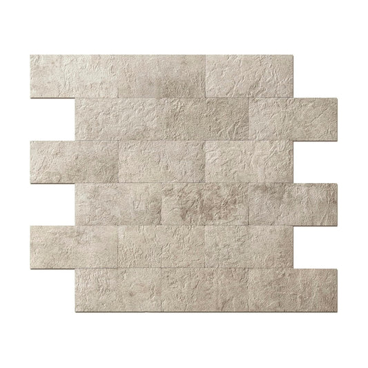 Stick on Stone Tile / Stone Beige / 11.3 x 13.5 / Set of 10