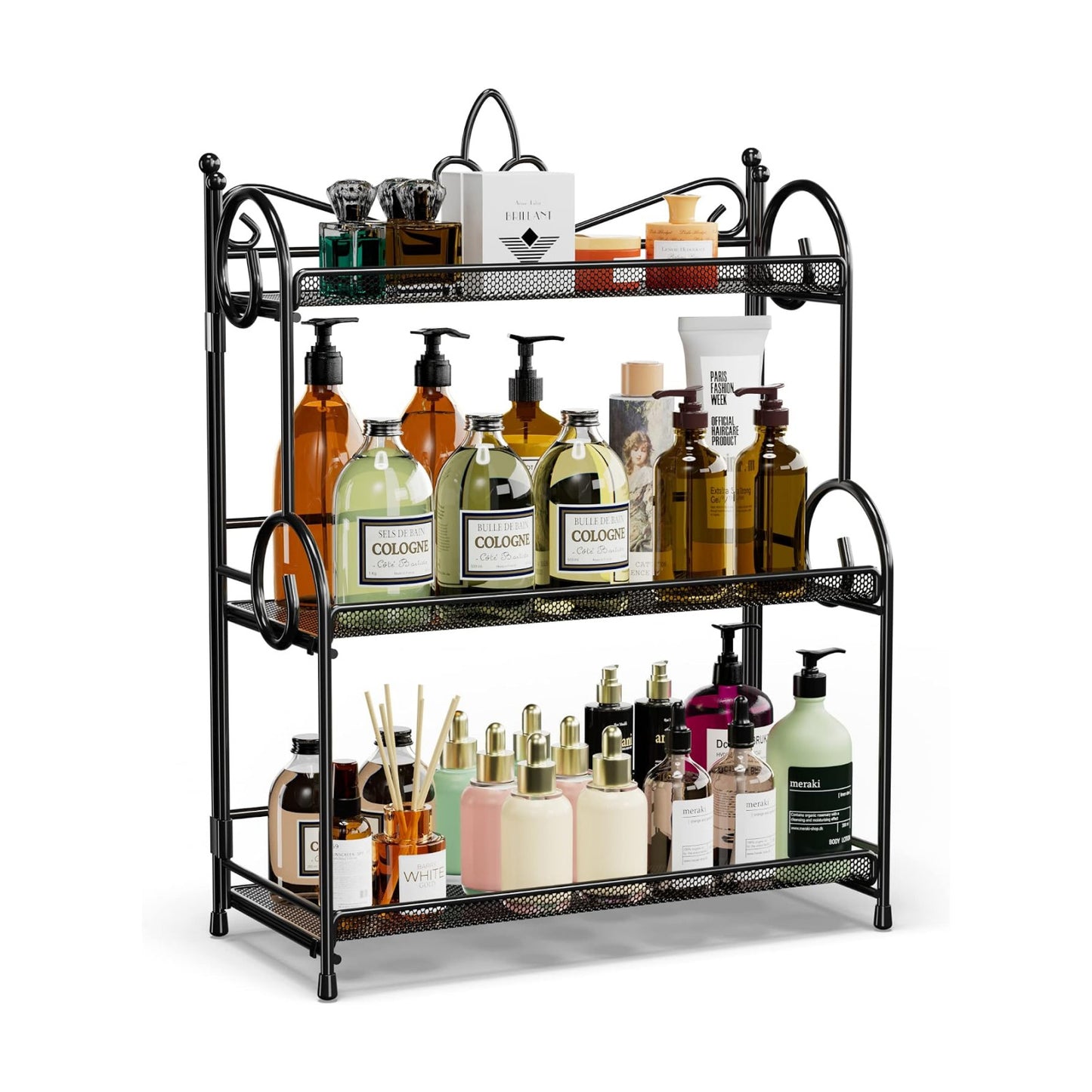 YIUKEA Bathroom Organizer Countertop - 3 Tier Spice Rack Organizer, Counter Organization and Storage for Bathroom