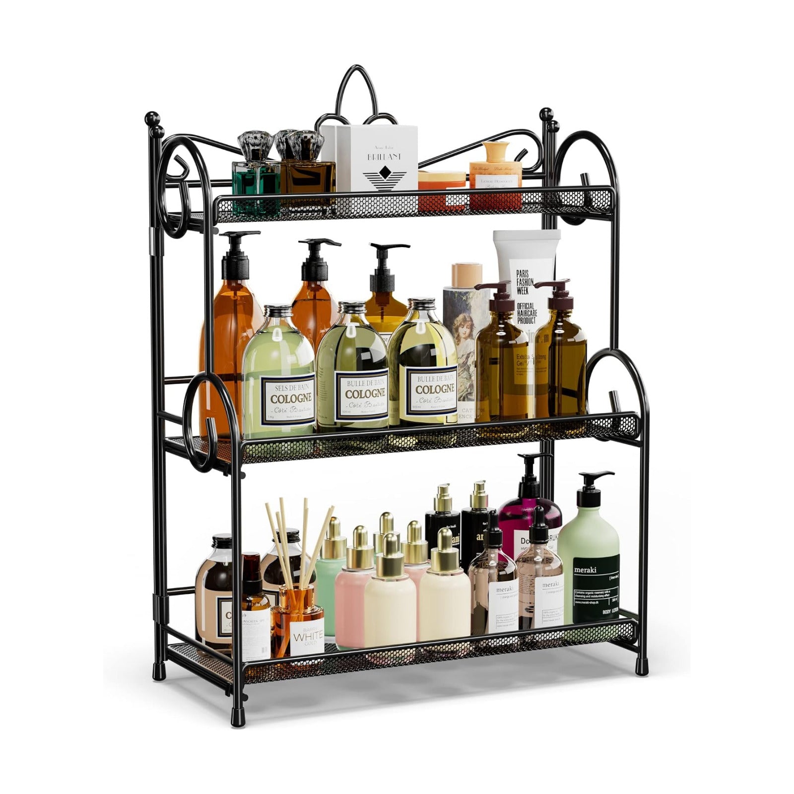 YIUKEA Bathroom Organizer Countertop - 3 Tier Spice Rack Organizer, Counter Organization and Storage for Bathroom