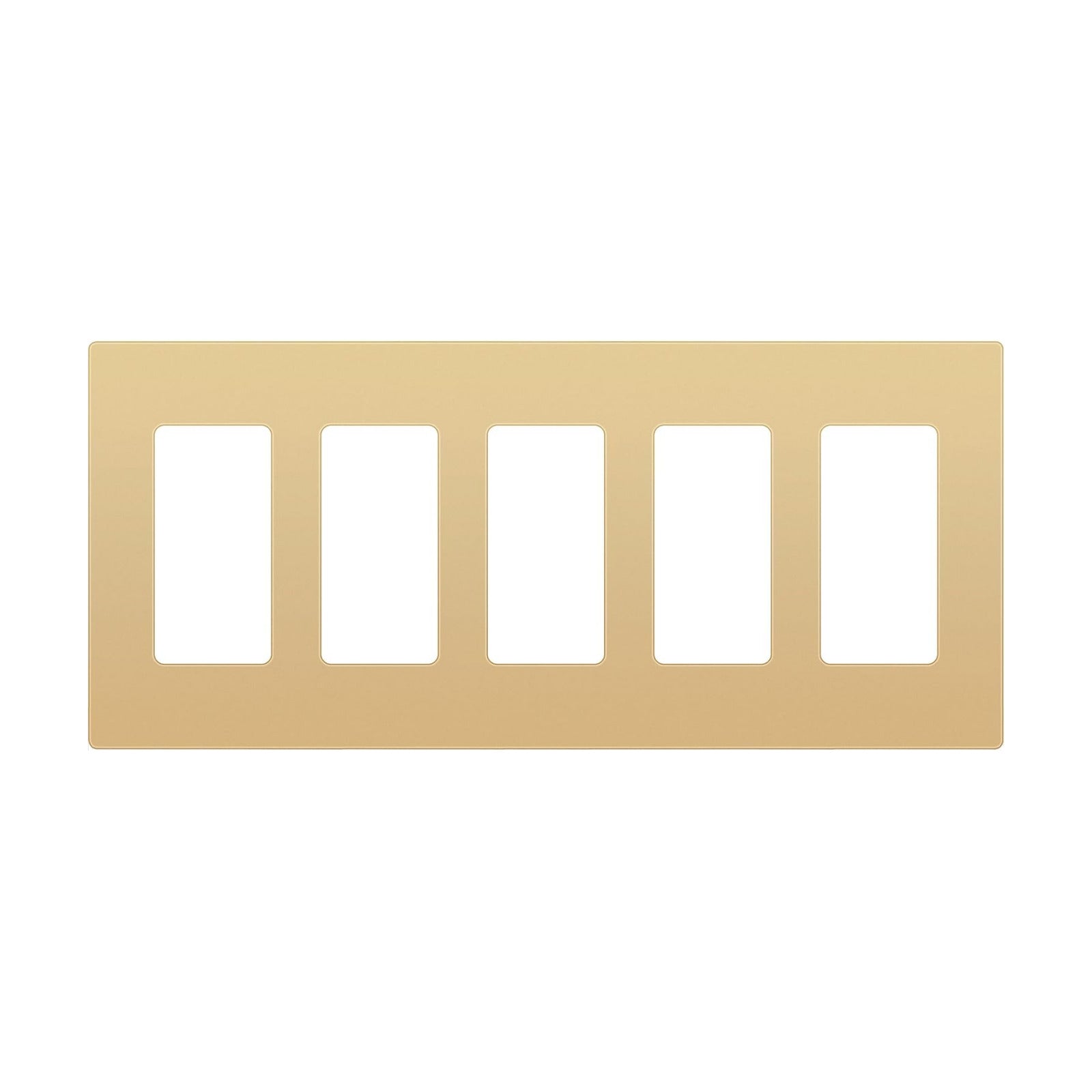 ENERLITES 5-Gang Gold Screwless Decorator Switch Outlet Wall Plate Cover | Size 4.68" x 10.14", 1 Pack Fits light