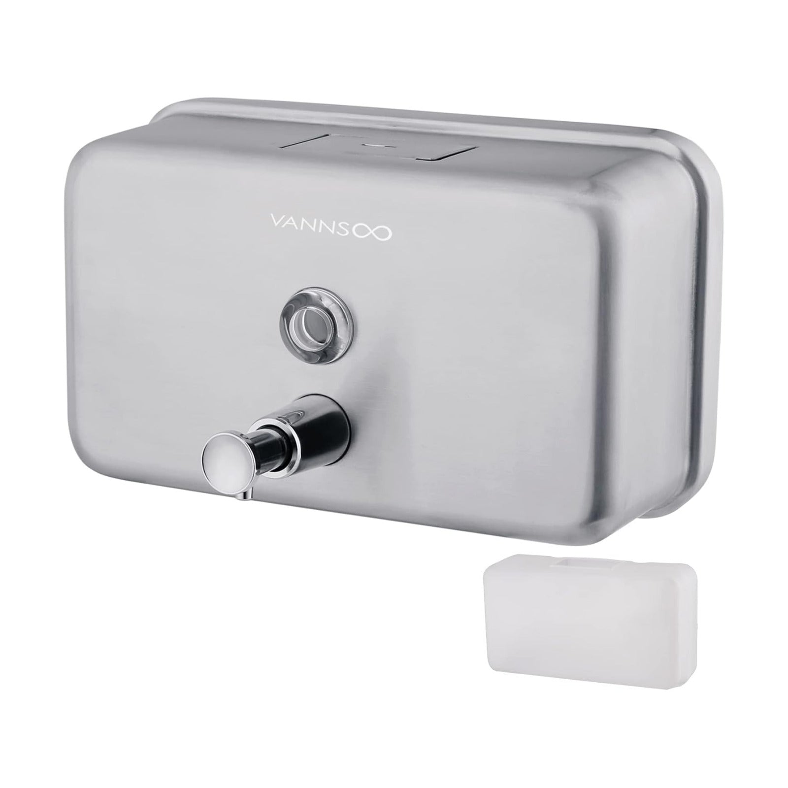 Commercial Soap Dispenser Wall Mount Stainless Steel, Horizontal | Rust-Proof Lining and Anti-Leak Pump Liquid Hand
