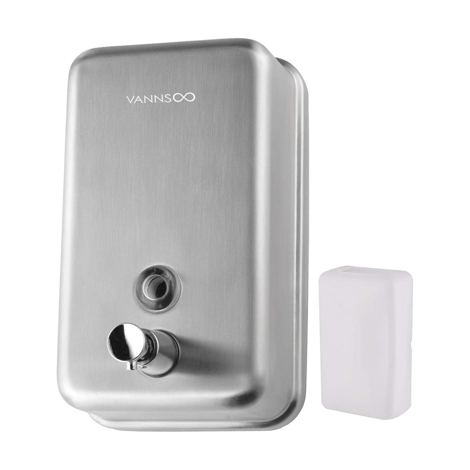 Commercial Soap Dispenser Wall Mount Stainless Steel, Vertical | Rust-Proof Lining and Anti-Leak Pump Liquid Hand