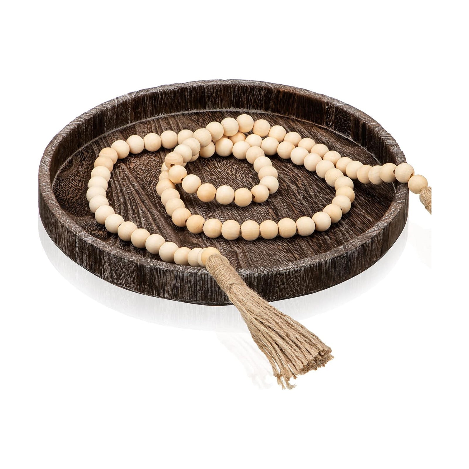 Round Wood Tray / 11.81 Inch