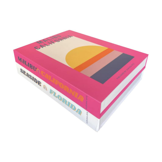 Women Modern Preppy Aesthetic Stacked Home Book Decor / Pink