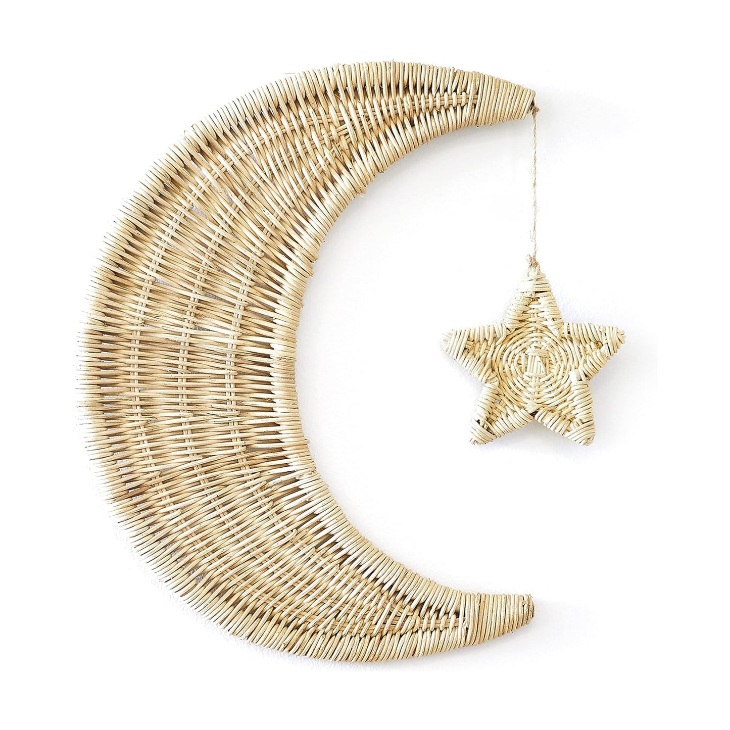 Handmade Rattan Moon Wall Decor / Natural