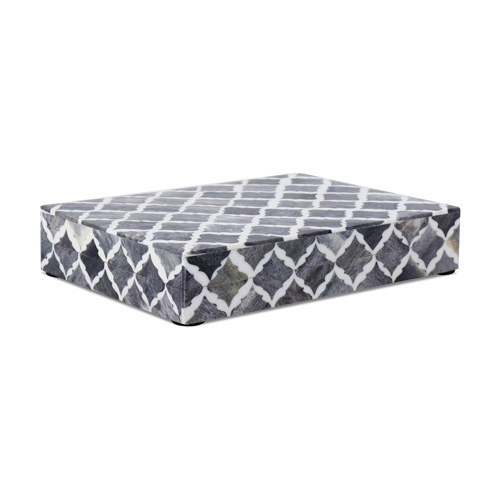 Moroccan Photo Storage Box Organizer / MUMTAZ-GREY / 6 x 8 x 1.5