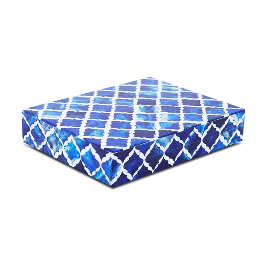Moroccan Photo Storage Box Organizer / MUMTAZ-BLUE / 6 x 8 x 1.5