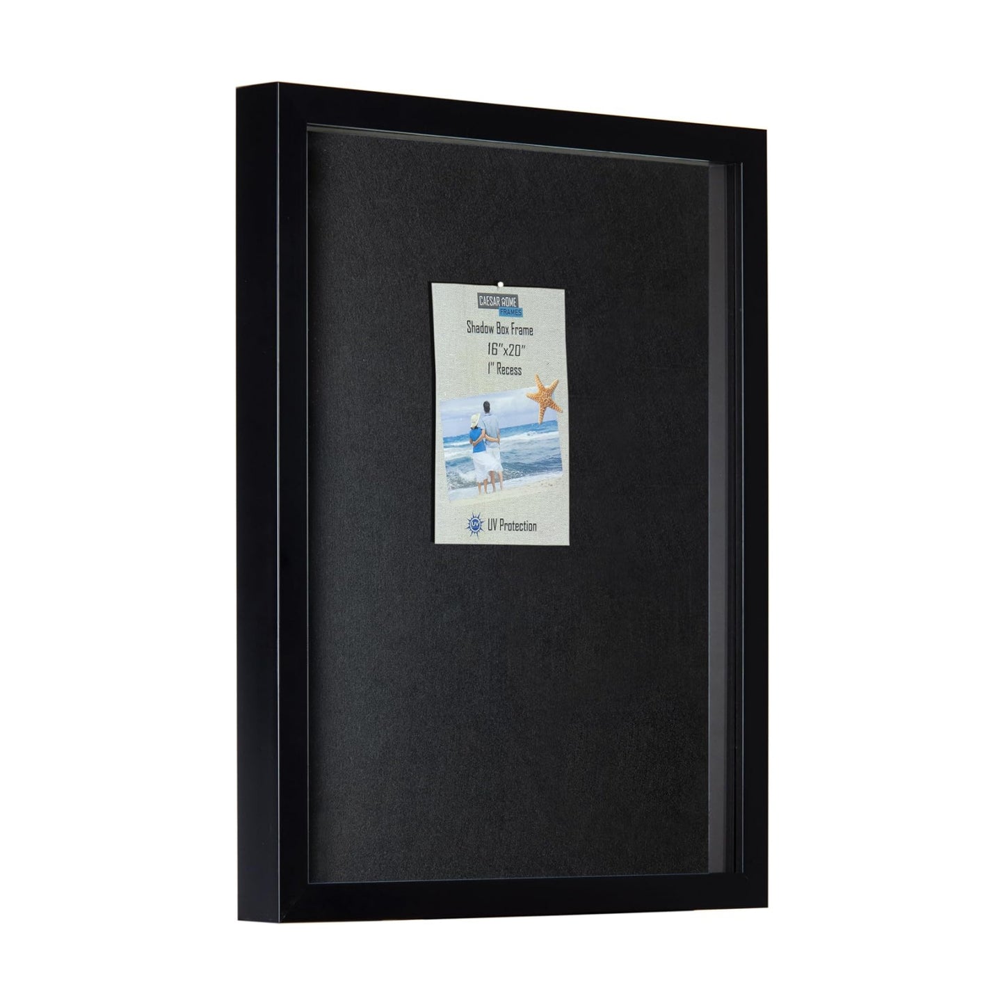 Shadow Box Display Frame with 2 Backgrounds and UV Protection, Multiple Sizes (16x20)