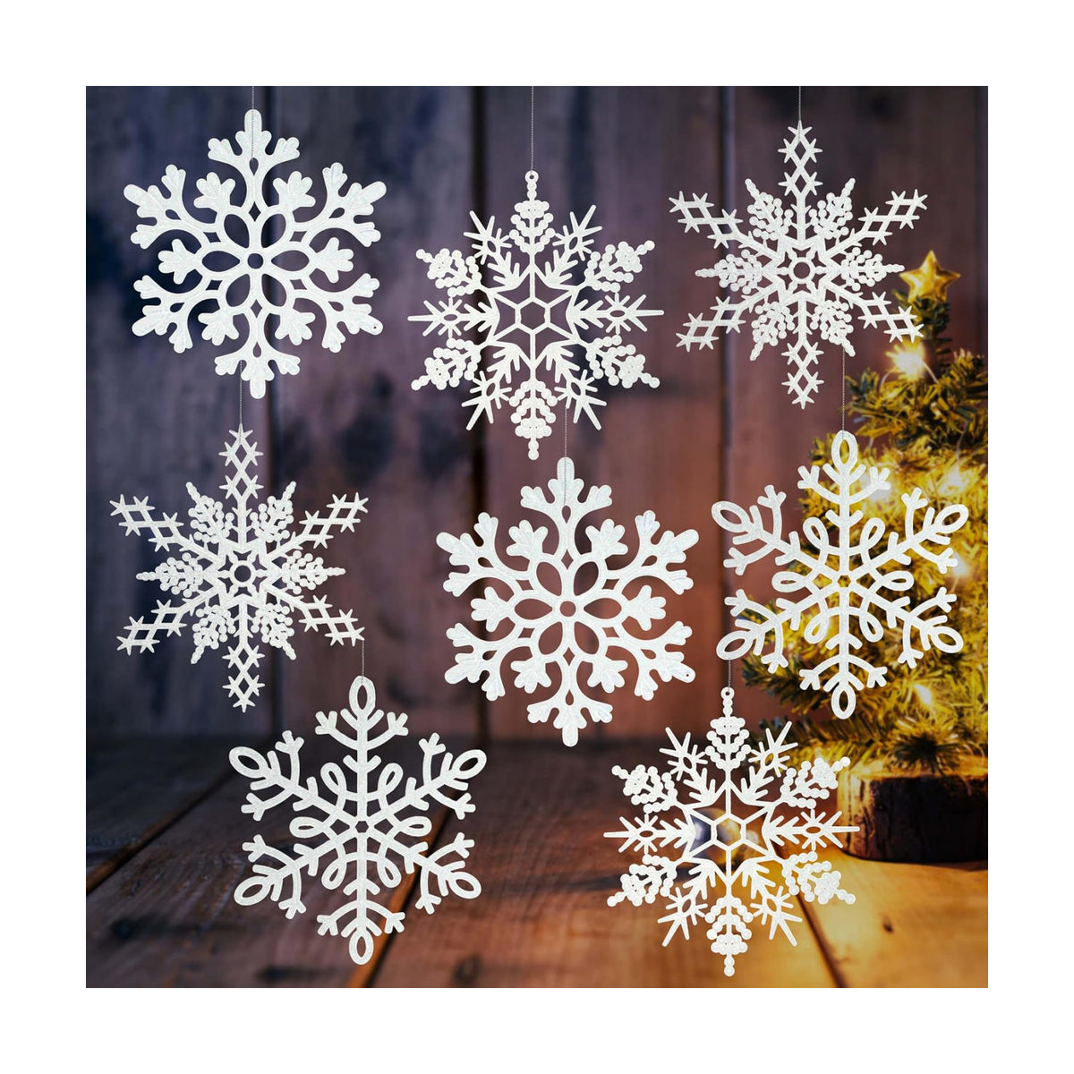 Large Snowflakes Ornaments for Outdoor Indoor Christmas Tree Decorations