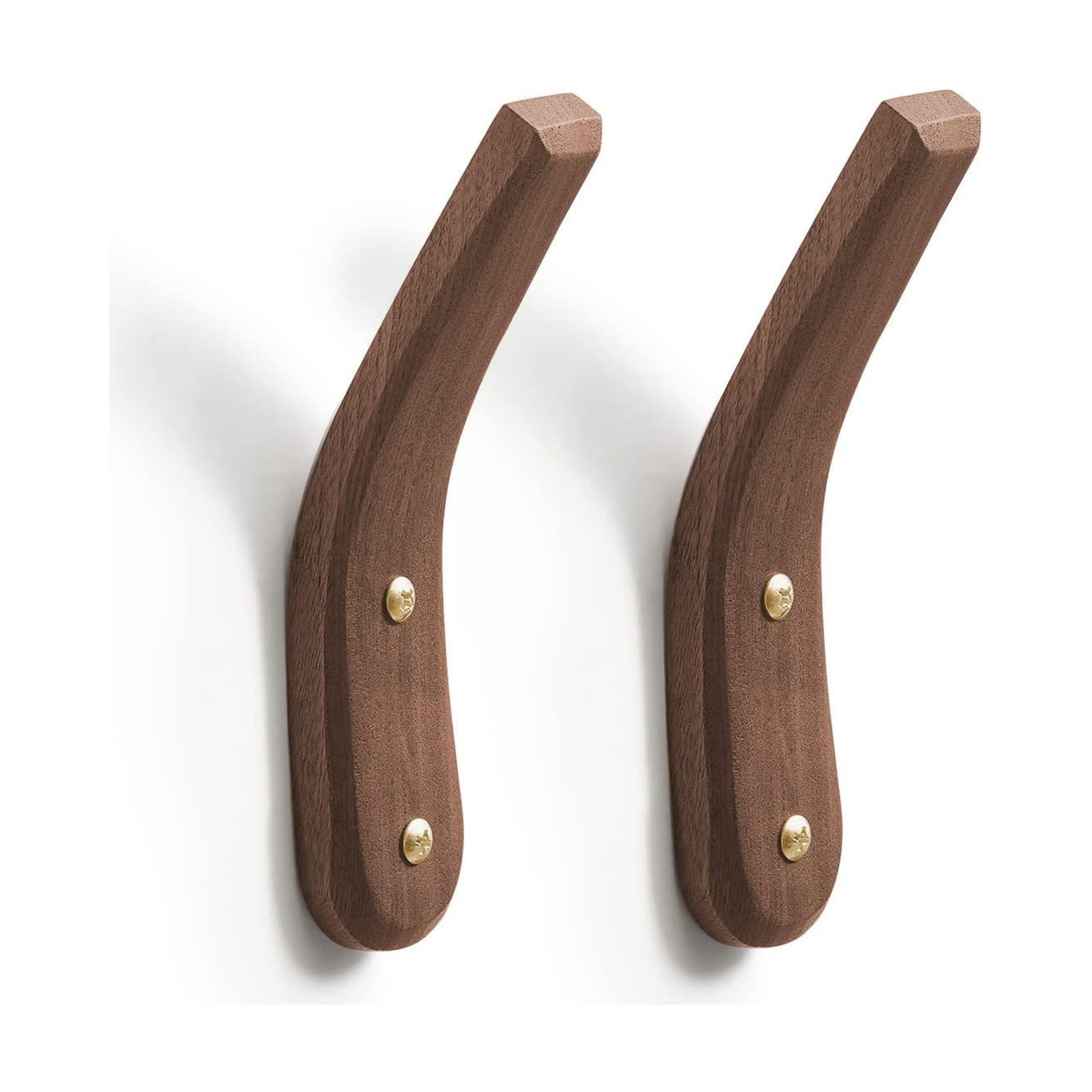 Wood Hooks Wall Mounted / Natural / Set of 2