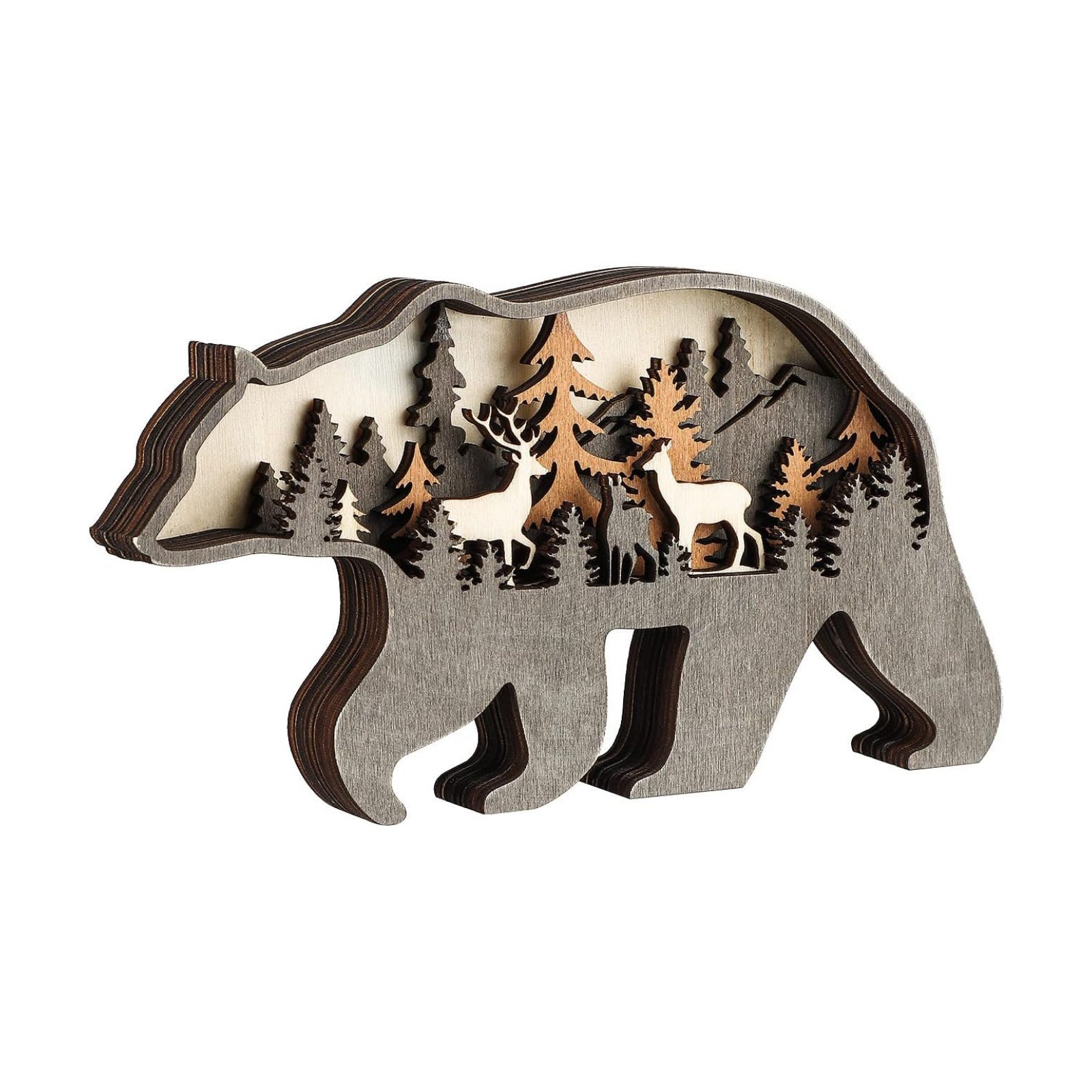 Wooden Forest Animals Decor Cabin Rustic Decor Wall Decorations Mountain decor / Bear