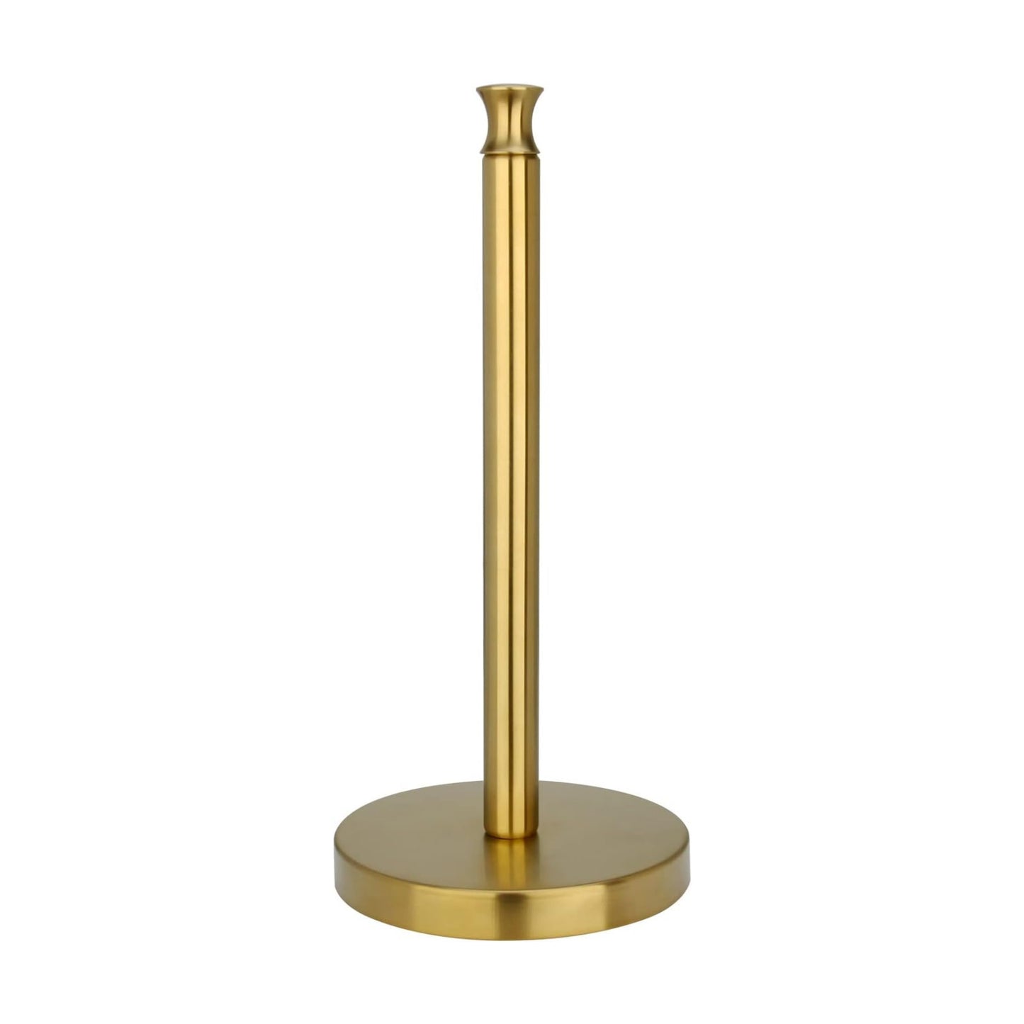 Paper Towel Holder Stand for Kitchen Countertop & Dining Room Table (Brushed Gold Brass Paper Towel Holder Stand