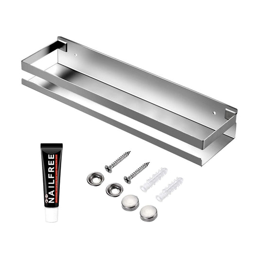 Rustproof Metal Storage Floating Shelves Wall Mounted Rectangular Shelf for Bedroom,Bathroom, Living Room, Kitchen, and