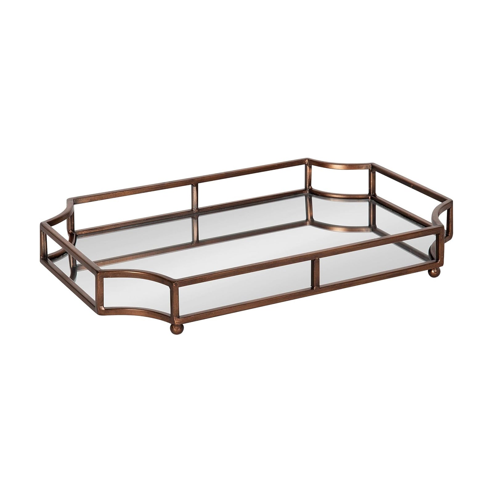 Ciel Modern Scalloped Tray / 18.8 x 12.3 x 2.5 / Bronze