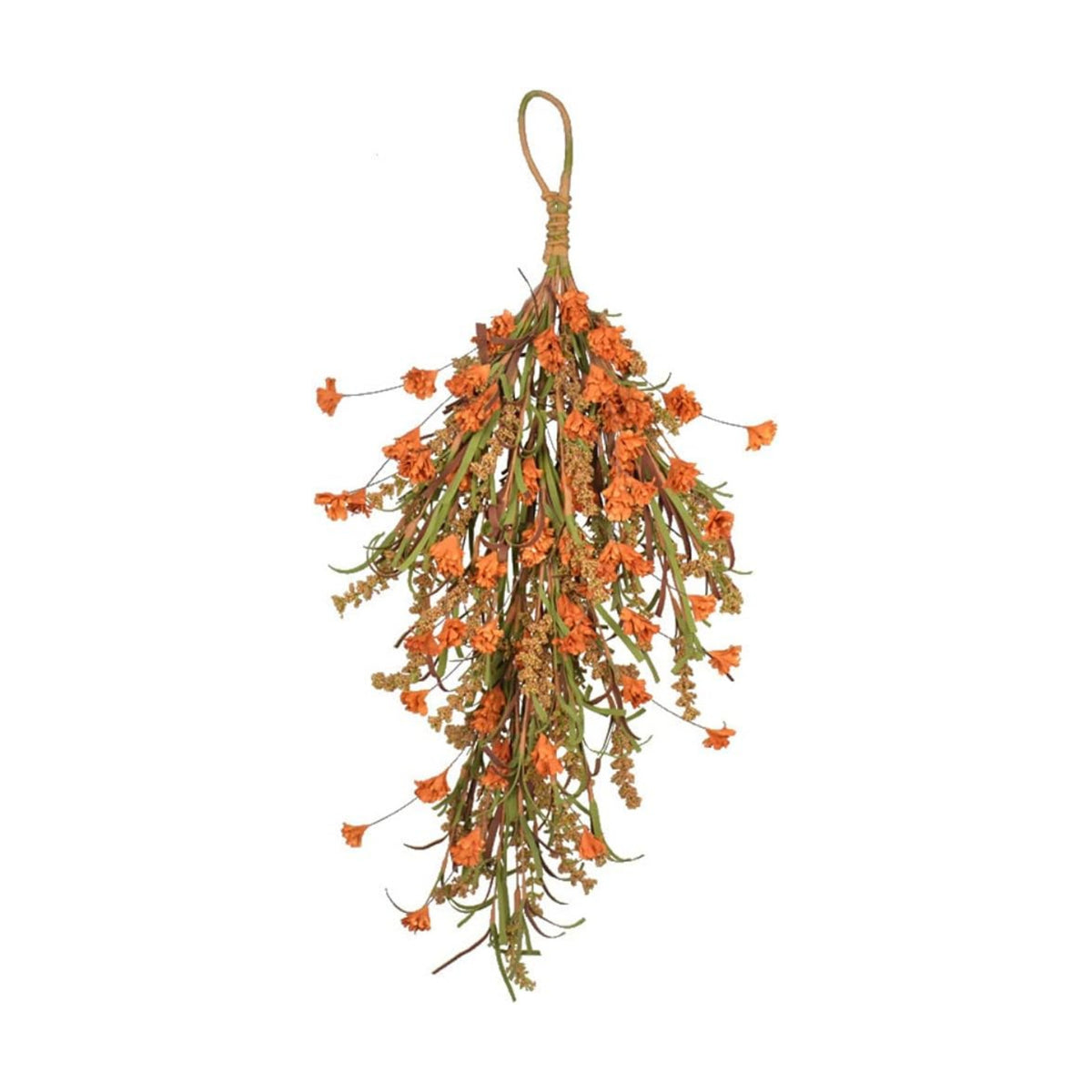 Ochine 25 Inch Autumn Fall Harvest Wheat Ears Swag Farmhouse Decorative Floral Swag Garland for Home Front Door Wall Thanksgiving Halloween Decorations