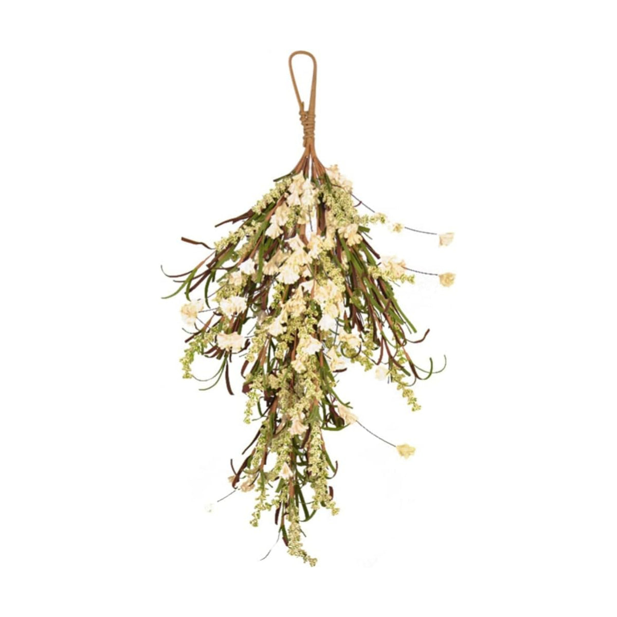 Ochine 25 Inch Autumn Fall Harvest Wreath Decor Artificial Fall Wheat Ears Farmhouse Decorative Swag Hanging Floral Swag Garland for Home Front Door Wall Thanksgiving Halloween Decorations