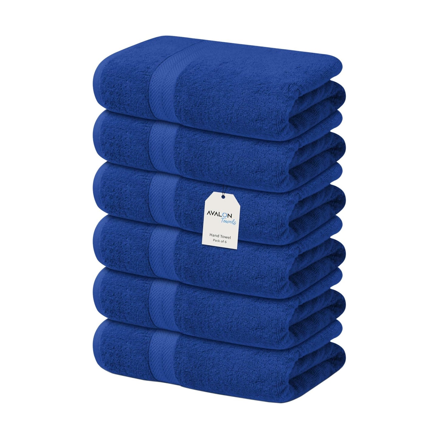 Avalon Towels Luxury Hand Towels Size 16x28 Inches Pack of 6 - Premium Cotton, Soft and Highly Absorbent Hand Towels
