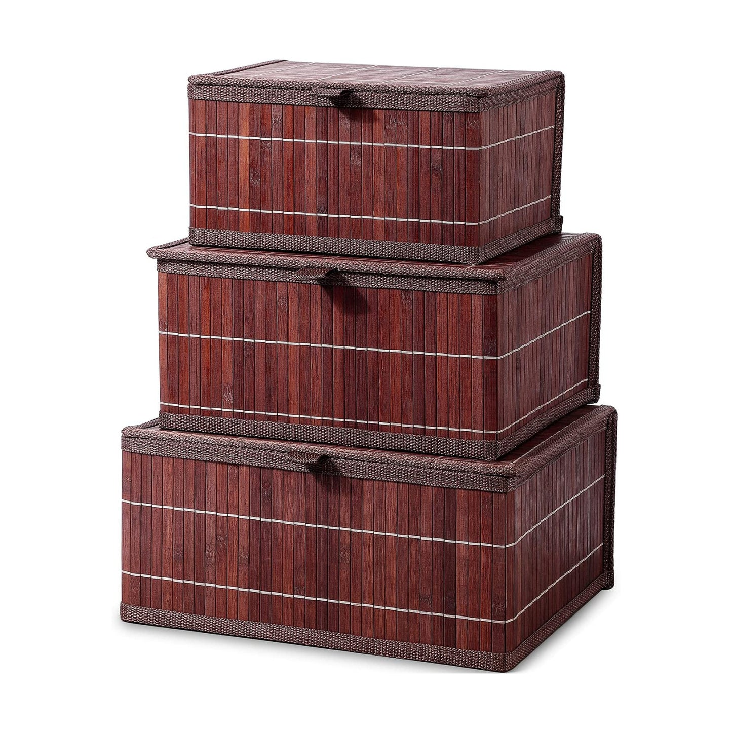 Woven Lined Storage Basket / Retro Brown / Set of 3
